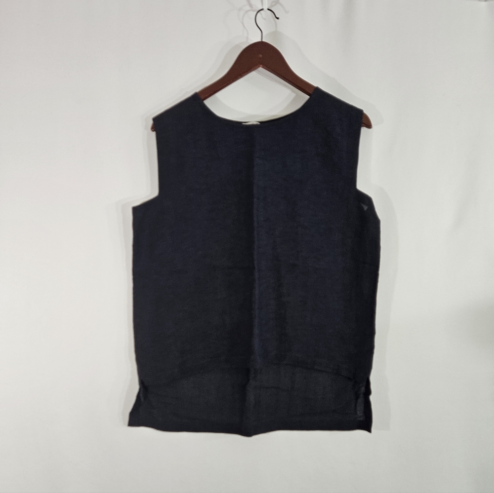 Shirin Guild High-low Sleeveless Tunic Linen Blend Top Womens Size Large